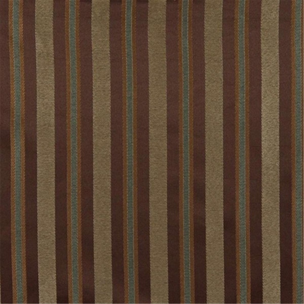Designer Fabrics 54 in. Wide Striped Brown- Green And Gold Damask Upholstery And Window Treatment Fabric E630 - main